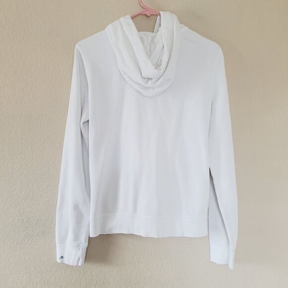 VTG Y2K Aeropostale White Full Zip Hoodie Women Large Spell Out Preppy Surf Flaw - Picture 8 of 8